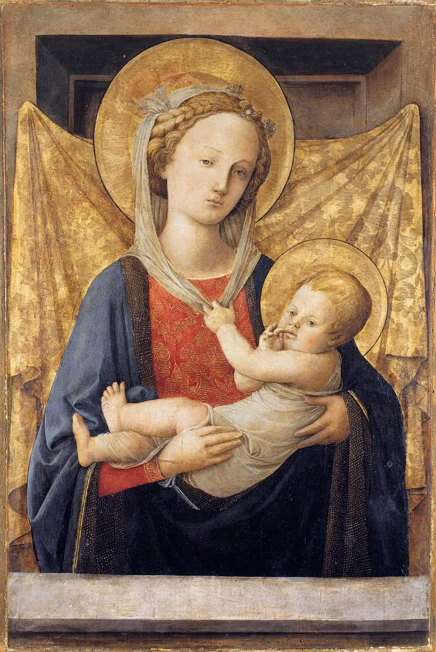 Vierge à l'enfant - Fra Filippo Lippi image 1 tableau peint à l’huile sur toile