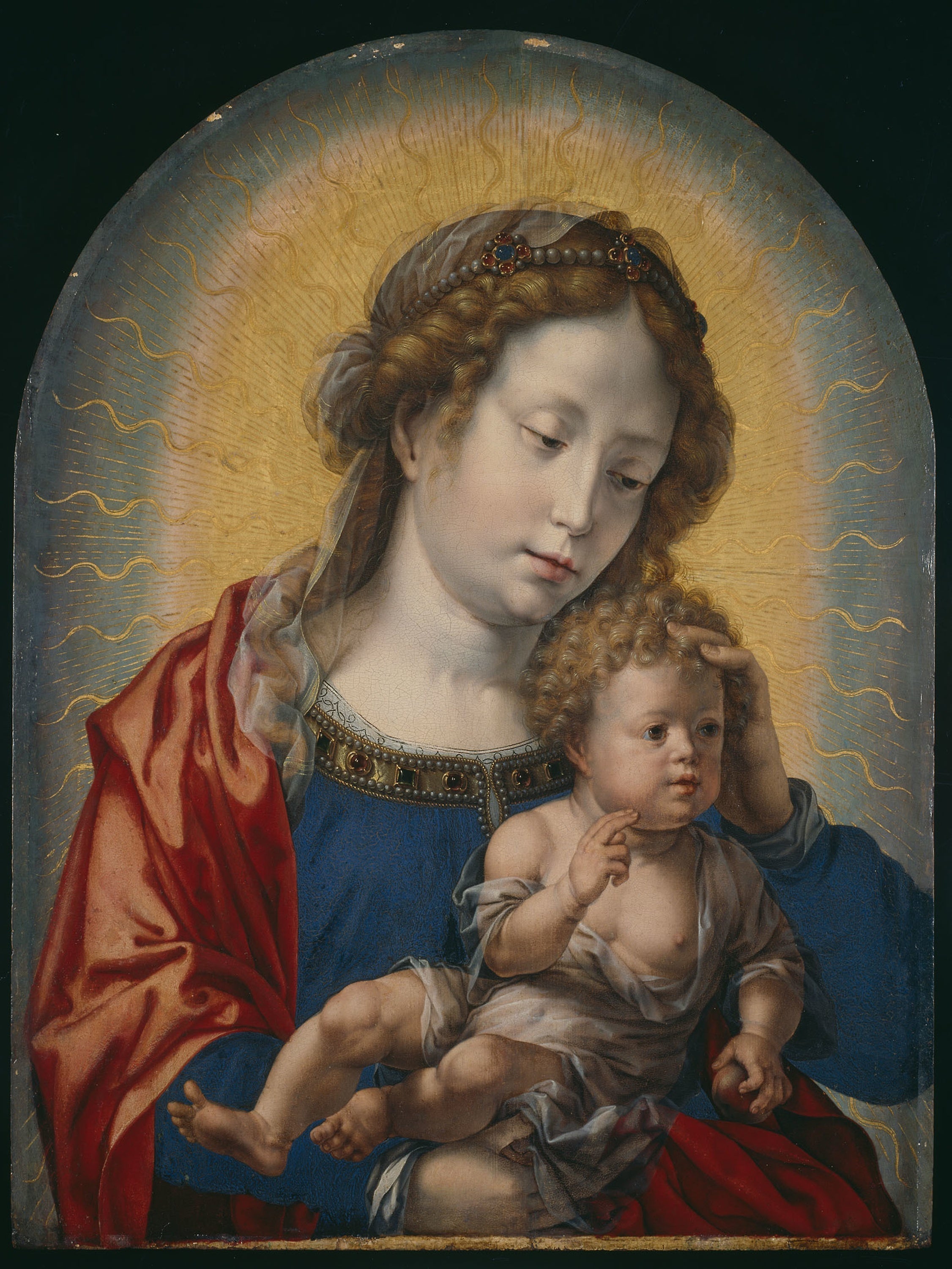 Vierge à l'enfant - Jan Gossaert image 1 copie de tableau peinte à la main