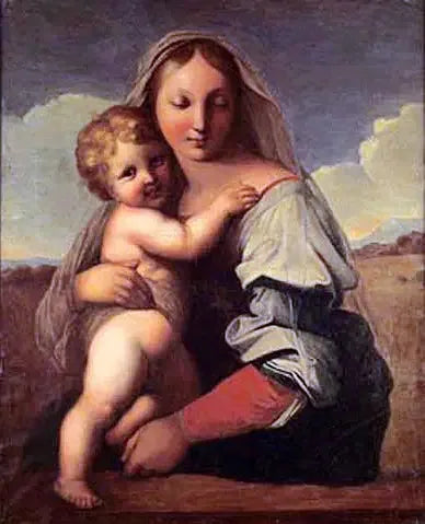 Vierge à l'Enfant - Jean-Auguste-Dominique Ingres image 1 tableau peint à l’huile sur toile