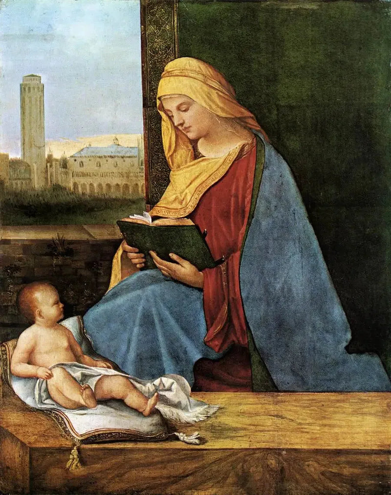 Jungfrau mit Kind beim Lesen - Giorgione
