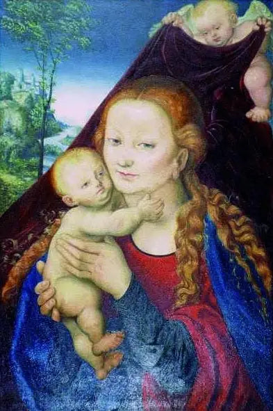 Jungfrau mit Kind. - Lucas Cranach der Ältere