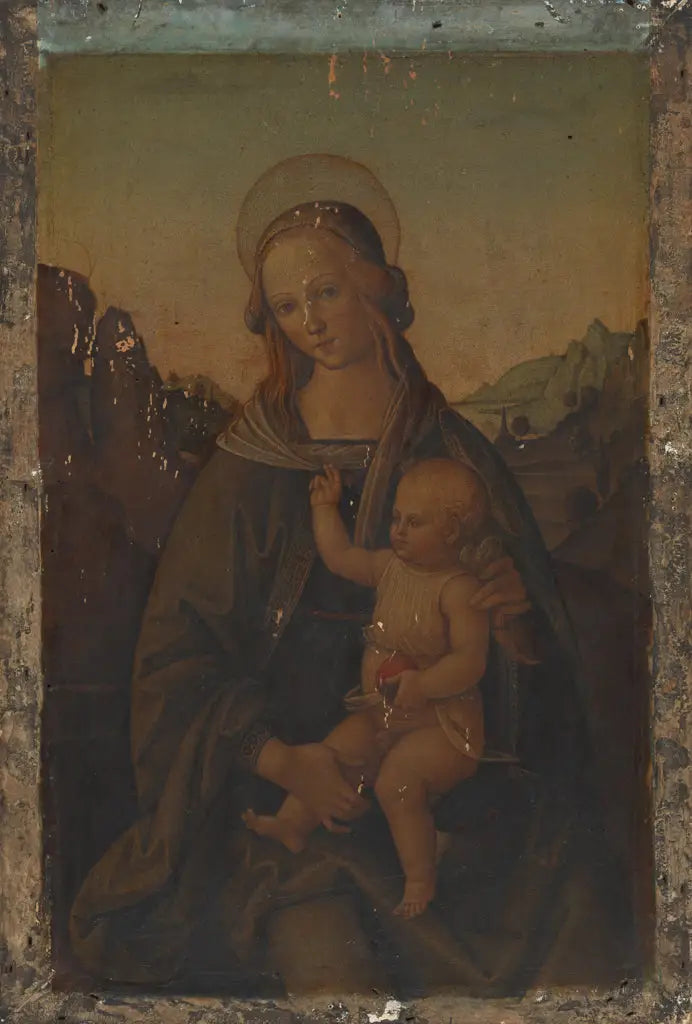 Vierge à l'Enfant - Pietro Perugino image 1 reproduction d’œuvre d’art à l’huile