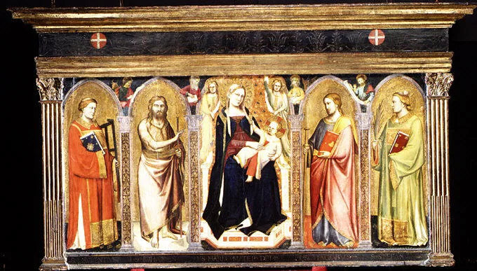 Jungfrau mit Kind auf dem Thron mit Heiligen - Taddeo Gaddi