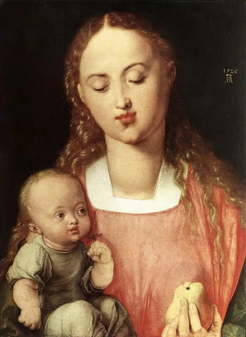 Vierge à la poire - Albrecht Dürer image 1 reproduction d’œuvre d’art à l’huile