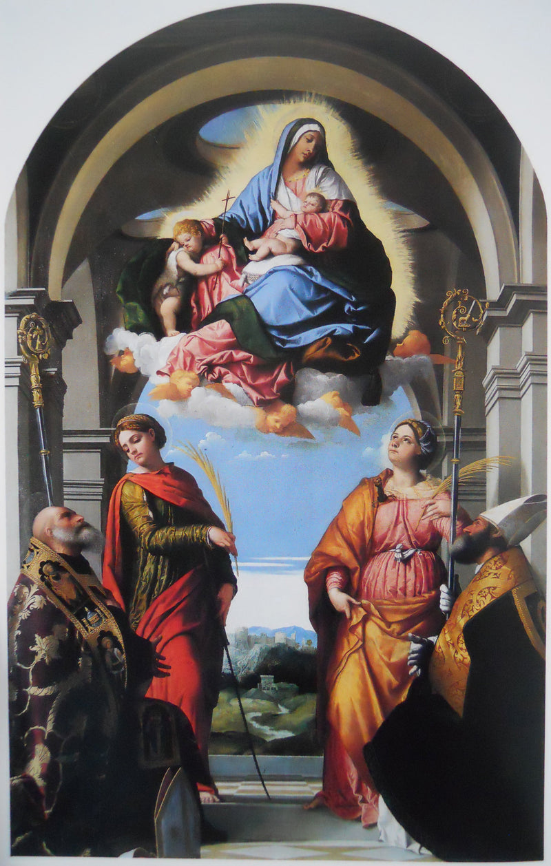 Jungfrau mit Kind mit Heiligen - Alessandro Bonvicino