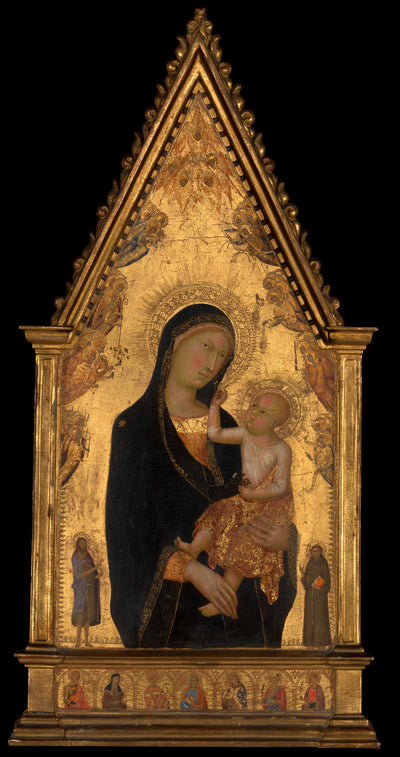 Vierge à l’Enfant avec des saints et des anges - Lippo Memmi - Alpha Reproduction