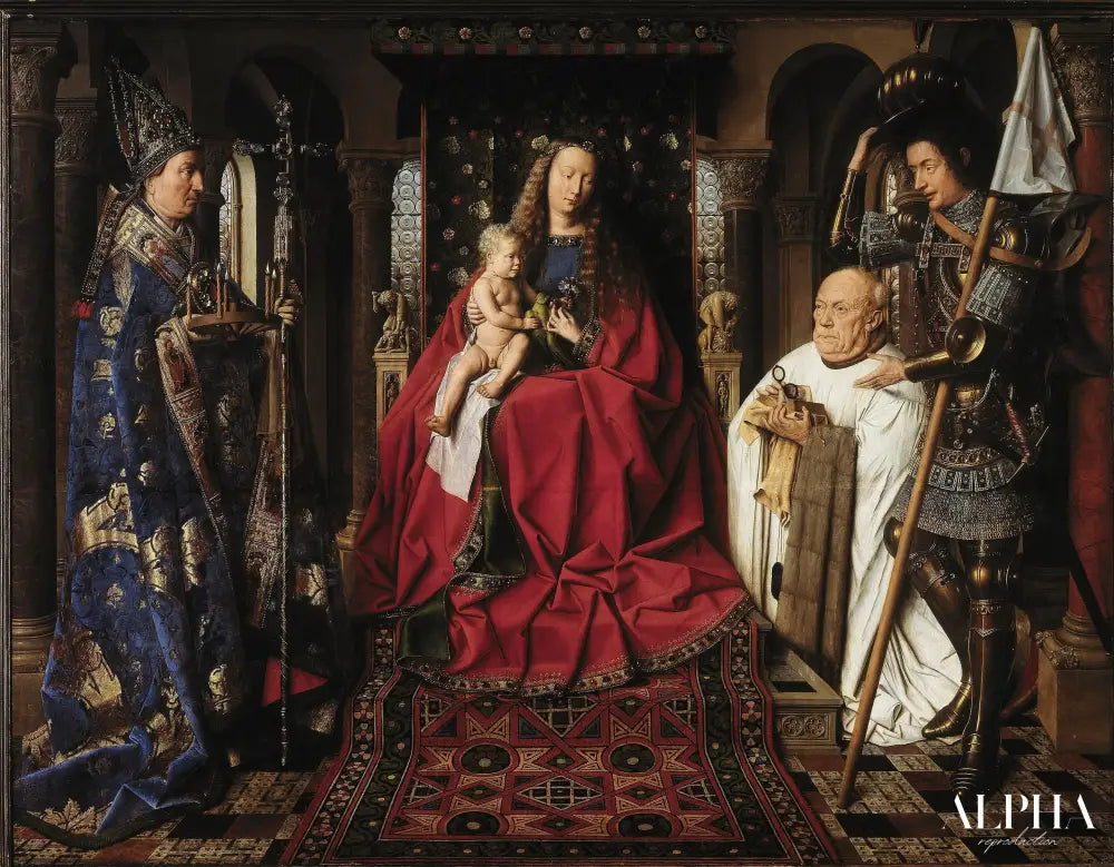 Vierge à l'Enfant avec le chanoine van der Paele - Jan Van Eyck - Reproductions de tableaux et peintures haut de gamme