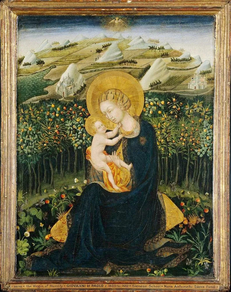 Vierge d'humilité - Giovanni di Paolo image 1 copie peinte à la main à l’huile