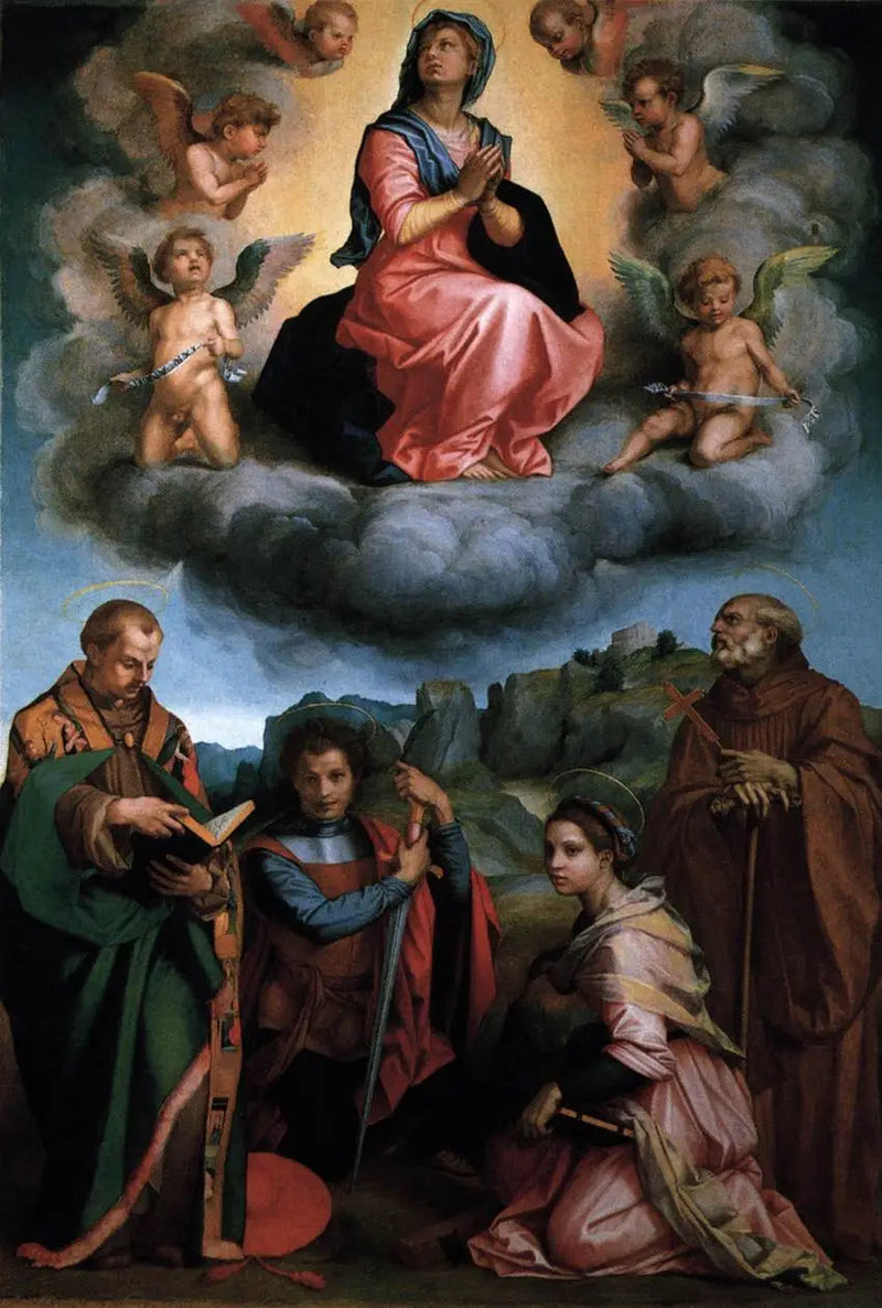 Jungfrau in Herrlichkeit mit vier Heiligen (Andrea del Sarto) - Andrea del Sarto