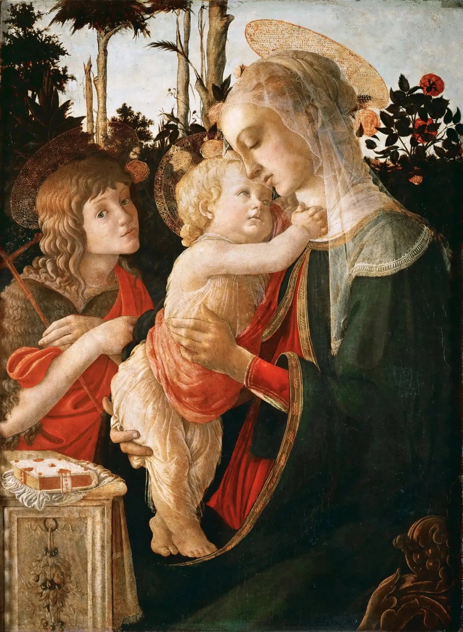 Die Jungfrau und das Kind mit dem jungen Heiligen Johannes dem Täufer - Sandro Botticelli