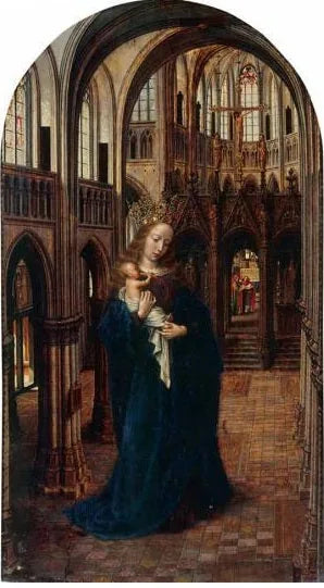 Jungfrau und Kind in der Kirche - Jan Gossaert