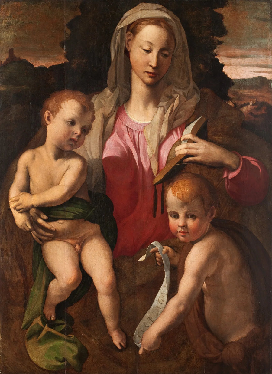 Jungfrau und Kind mit Johannes dem Täufer. - Bronzino
