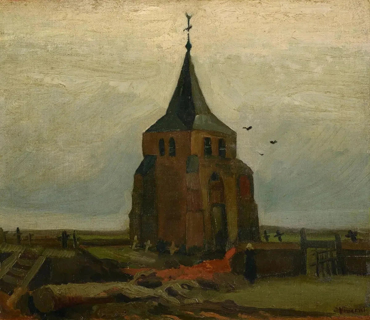 Le Vieux Clocher à Nuenen F88 JH490 — Vincent van Gogh