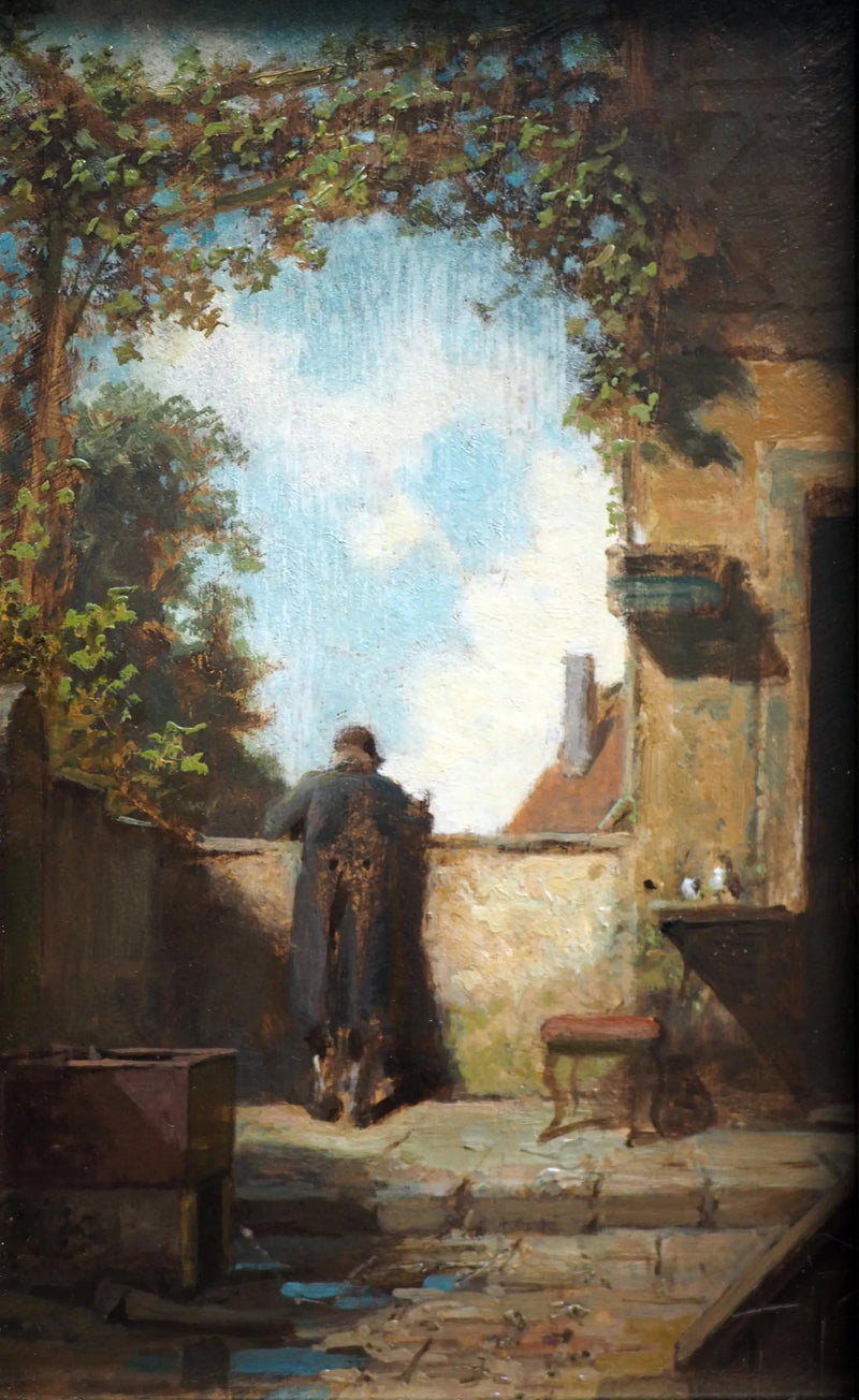 Alter Herr auf der Terrasse - Carl Spitzweg