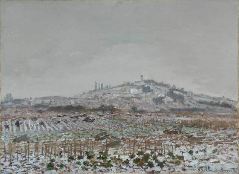 Weinreben unter dem Schnee, Orgemont-Mühle W254 - Claude Monet