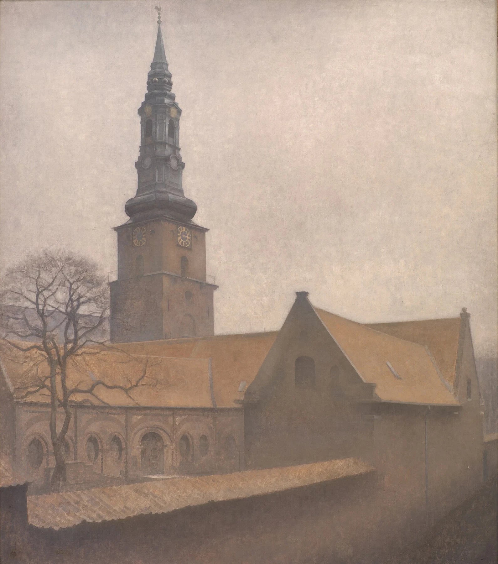 L’Église Saint-Pierre, peinture de Vilhelm Hammershøi