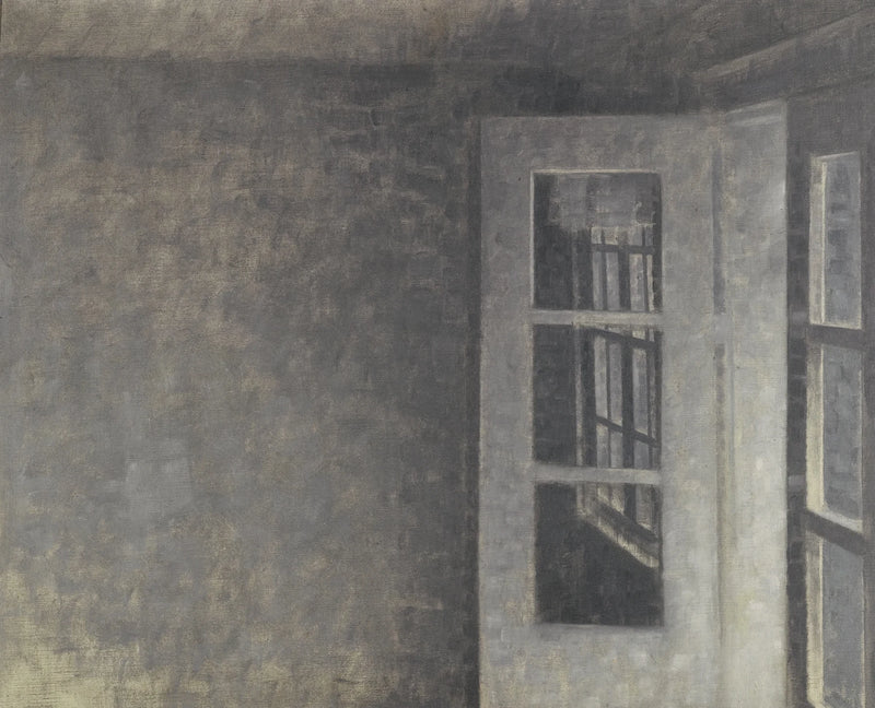 Depuis la chambre au balcon de Spurveskjul - Vilhelm Hammershøi