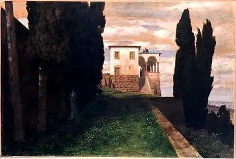 Italienische Villa im Herbst - Arnold Böcklin