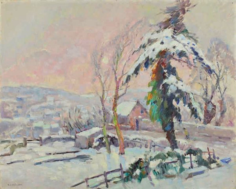 Verschneites Dorf - Robert Antoine Pinchon