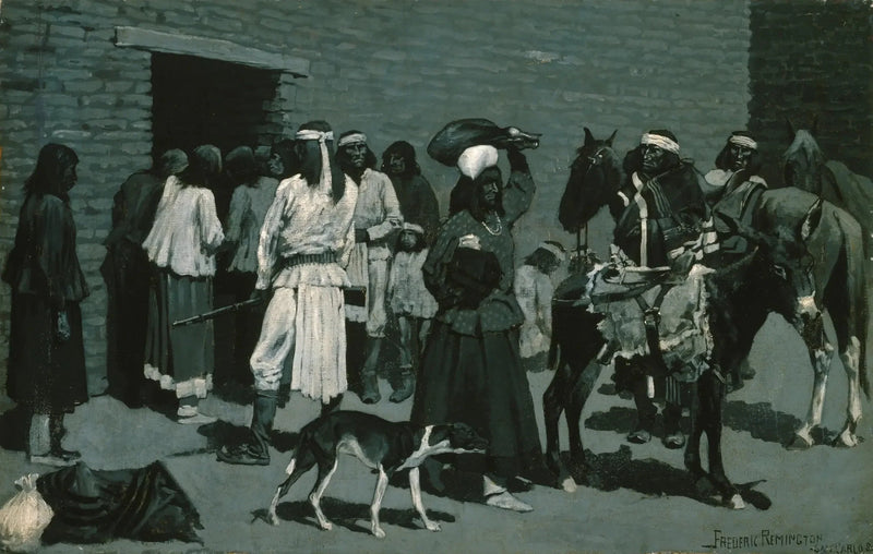 Indianisches Pueblo-Dorf - Frederic Remington