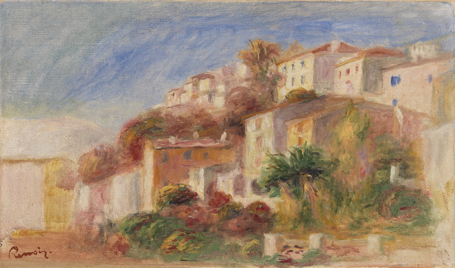 Aussicht vom Garten der Post, Cagnes (Dorf vom Garten der Post, Cagnes) - Pierre-Auguste Renoir