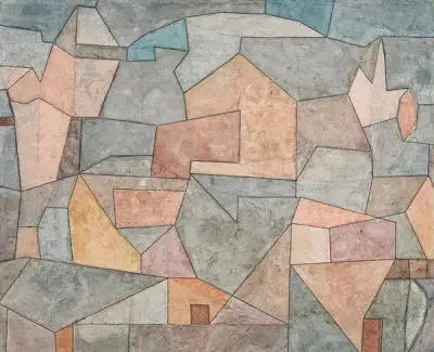 Village parmi les rochers (Ort in Felsen) - Paul Klee image 1 copie de tableau peinte à la main
