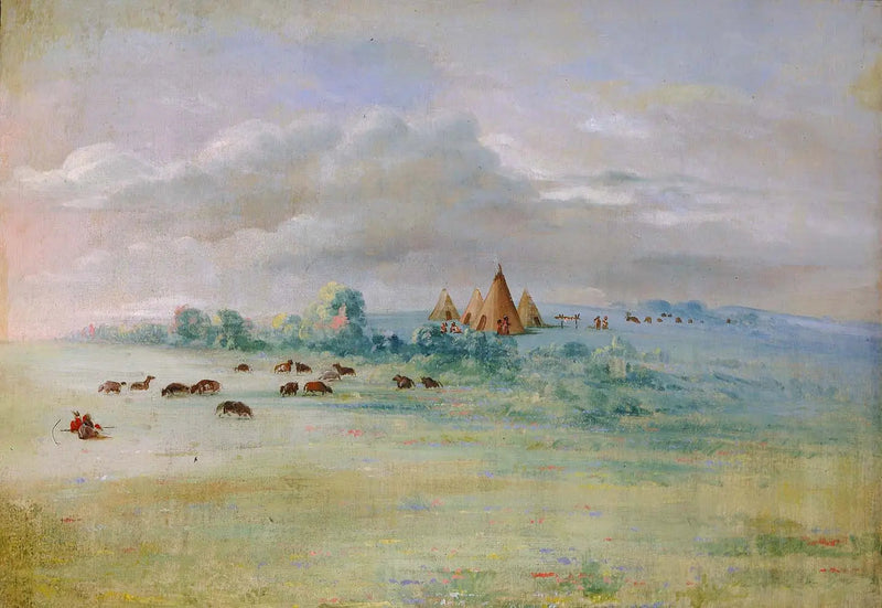 Village Sioux, See Calhoun, in der Nähe von Fort Snelling - George Catlin