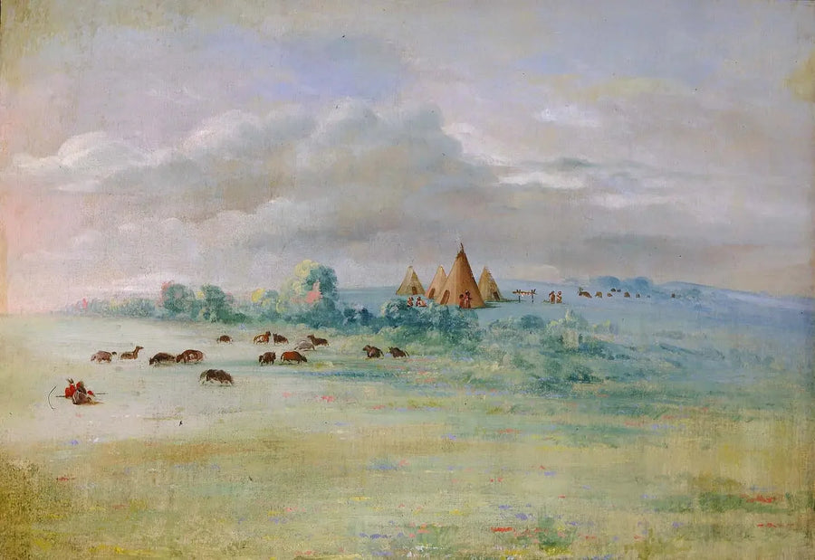 Village Sioux, See Calhoun, in der Nähe von Fort Snelling - George Catlin