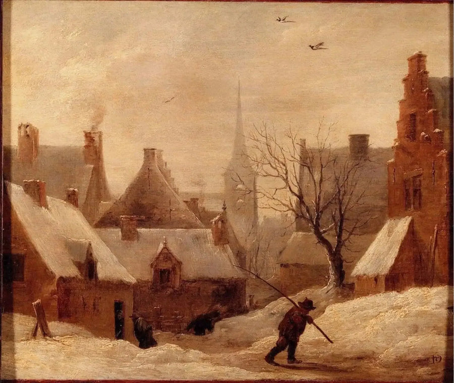 Dorf unter dem Schnee - David Teniers der Jüngere