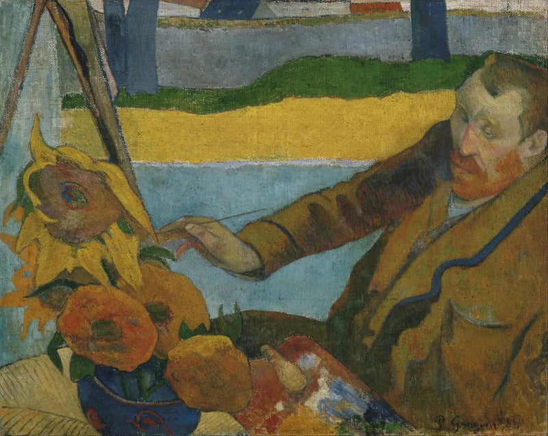 Vincent van Gogh malt die Sonnenblumen - Paul Gauguin
