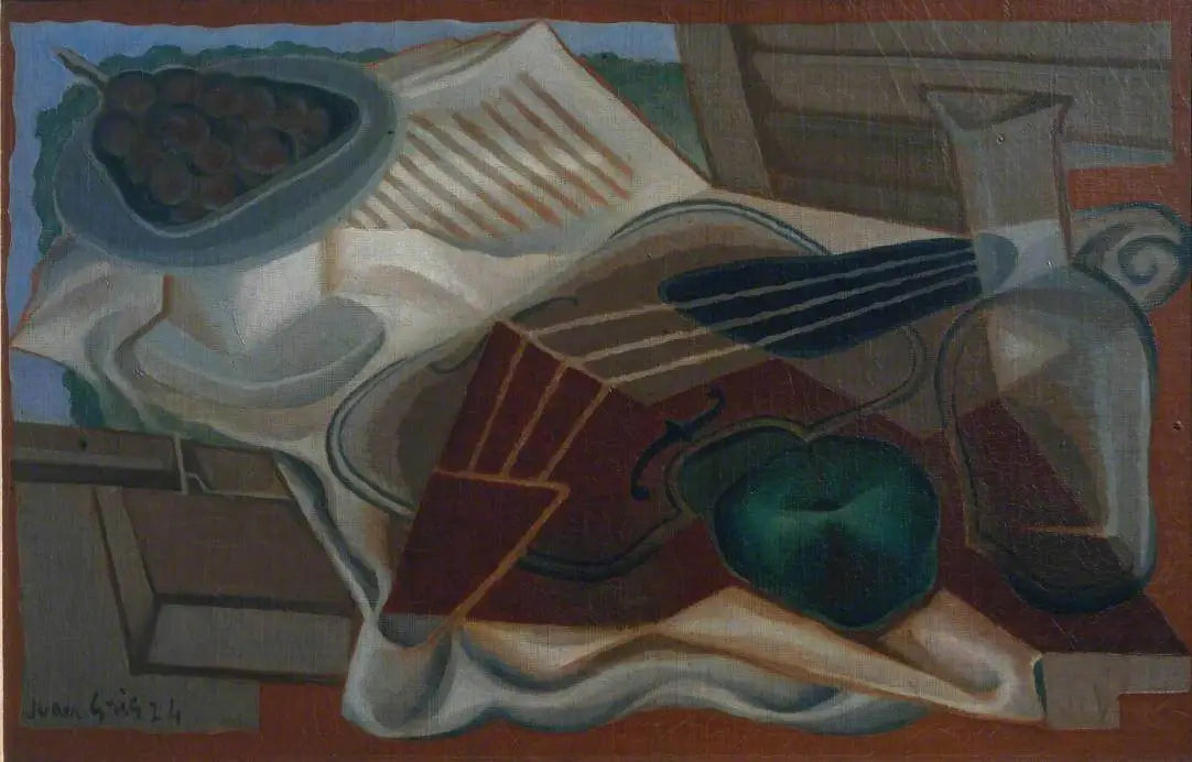 Violon et compotier - Juan Gris image 1 copie de tableau peinte à la main