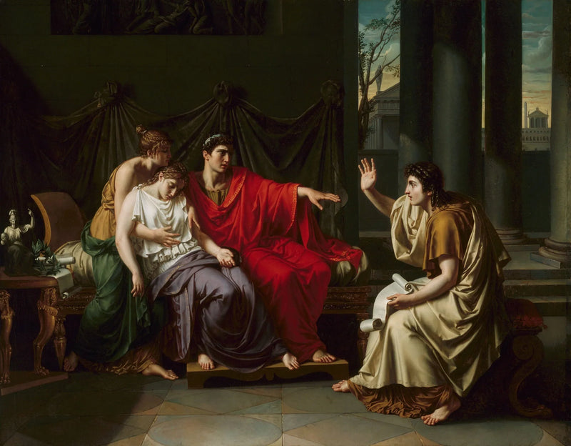 Virgile lisant l'« Énéide » à Auguste, Octavie et Livie - Jean-Baptiste Wicar