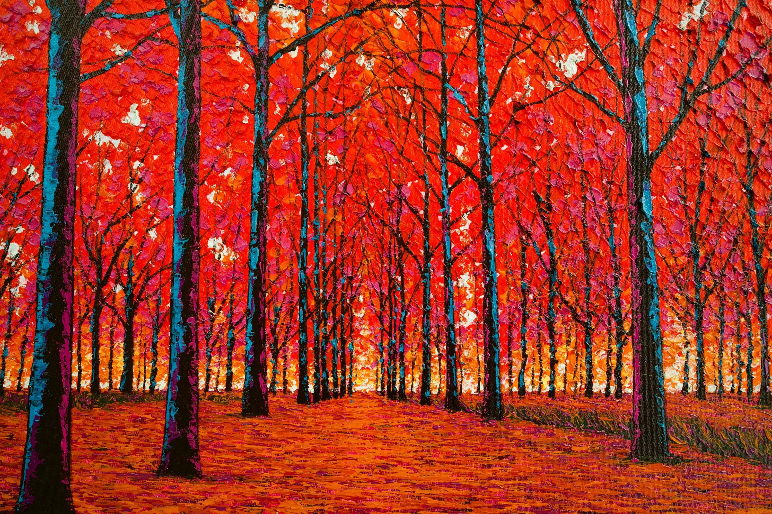 Visage d'Automne | 150 x 100 cm image 13 tableau peint à l’huile sur toile