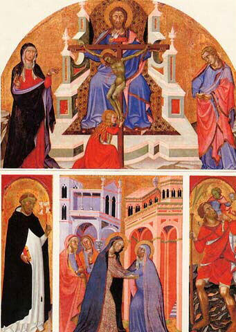 Visitation (retable de la Trinité) - Bartolo di Fredi image 1 reproduction d’œuvre d’art à l’huile