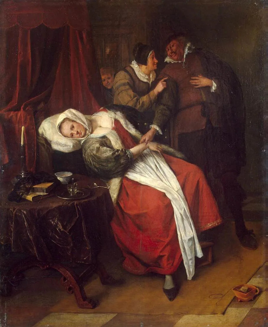 visite chez le médecin - Jan Steen image 1 reproduction artisanale de tableau