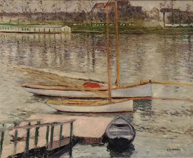 Segelboote im Hafen an der Seine, in Argenteuil - Gustave Caillebotte