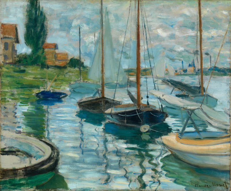 Segelboote auf der Seine bei Petit-Gennevilliers W227 - Claude Monet