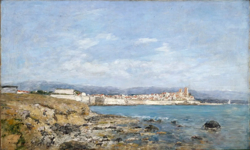 Blick auf Antibes bei Sonnenuntergang - Eugène Boudin