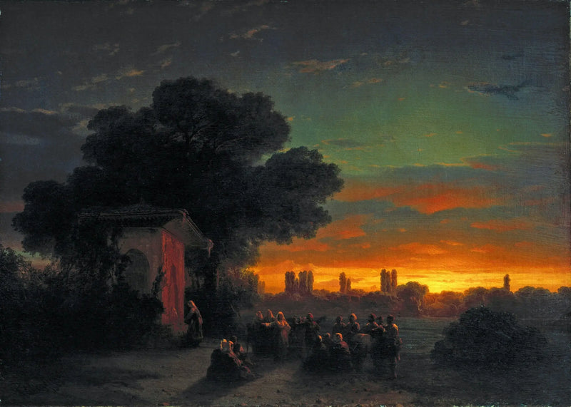 Sehen in der Krim bei Sonnenuntergang - Ivan Aïvazovski
