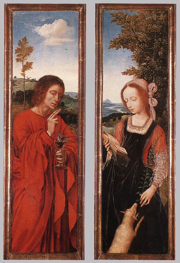 Flügel eines Triptychons. Johannes der Evangelist und Heilige Quentin Metsys