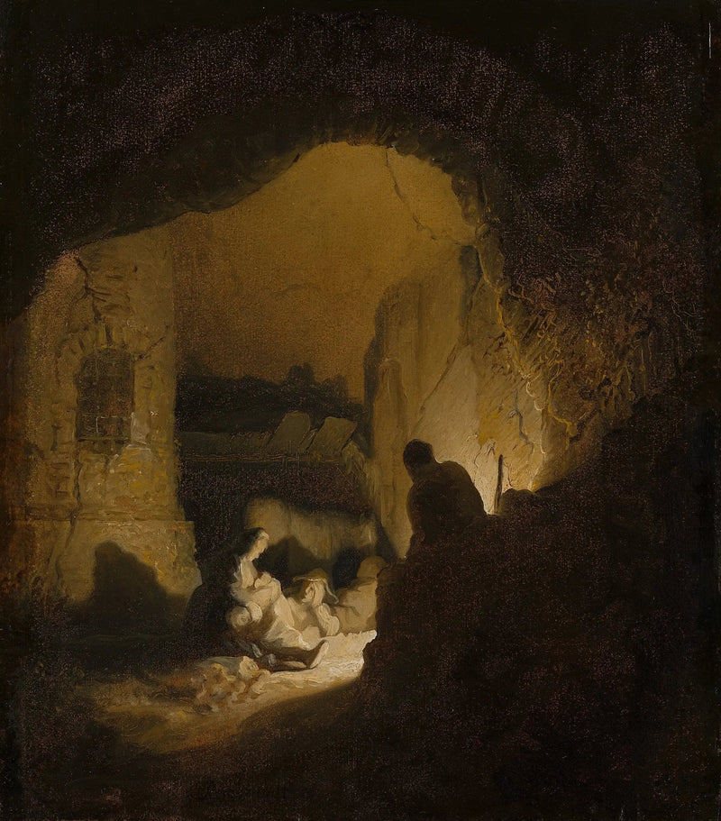 Reisende in Ruhe (Rast während der Flucht nach Ägypten) - Rembrandt