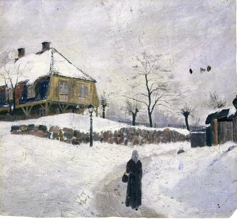 Øvre Foss im Winter - Edvard Munch