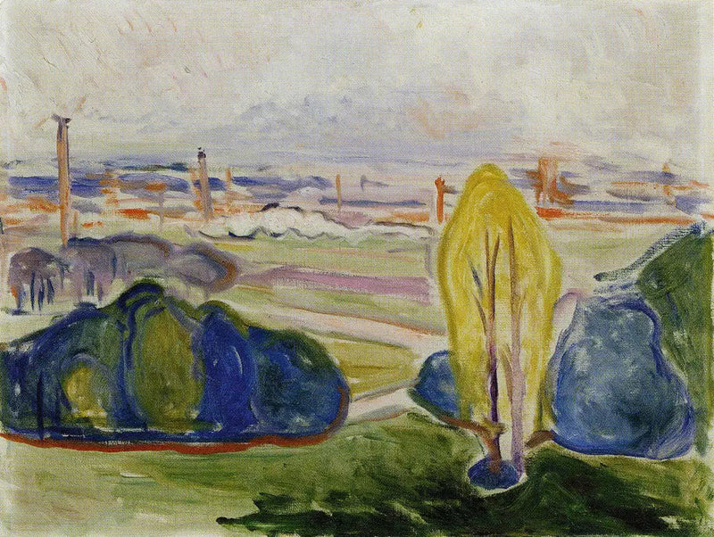 Blick über Chemnitzal - Edvard Munch
