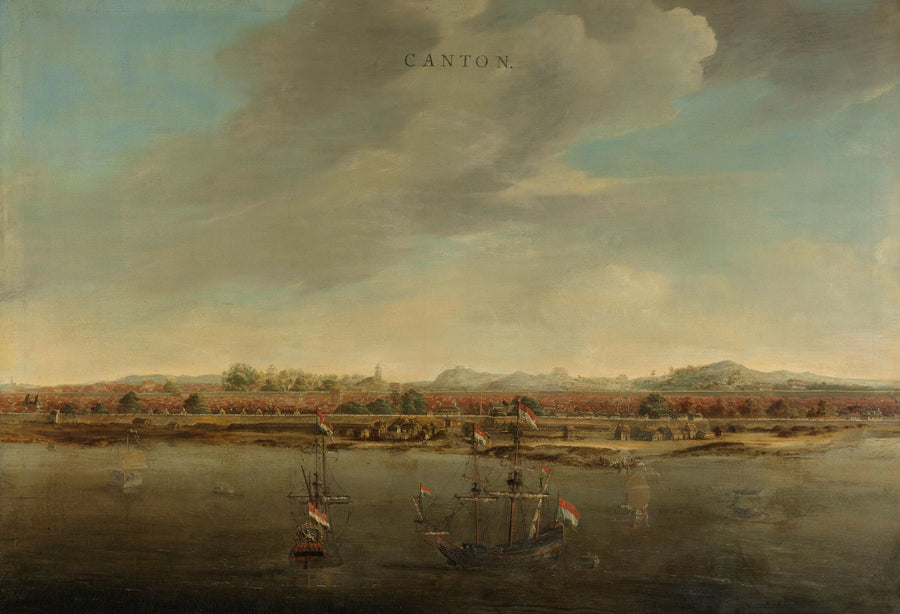 Vue de Canton en Chine - Johannes Vingboons
