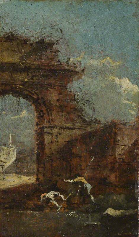 Vue Caprice avec ruines - Francesco Guardi image 1 reproduction d’œuvre d’art à l’huile