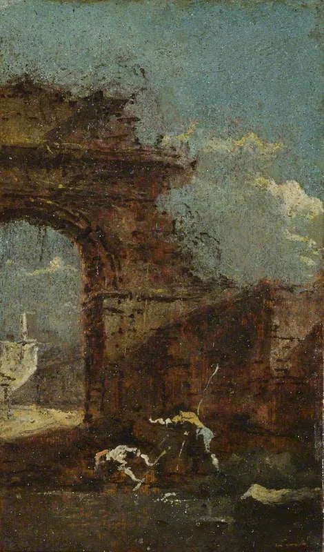 Ansicht Caprice mit Ruinen - Francesco Guardi