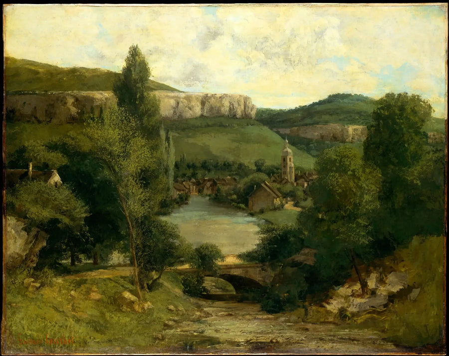 Aussicht von Ornans (Die Brücke über den Bach von Bonneille) - Gustave Courbet