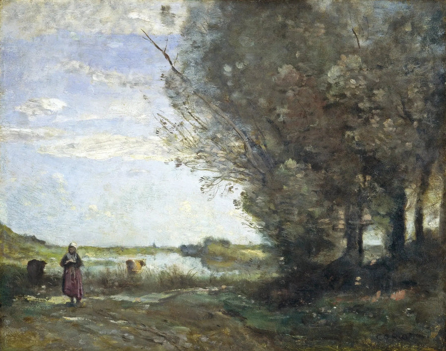 Blick auf einen Fluss - Jean-Baptiste Camille Corot