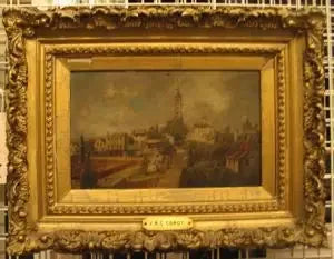 Blick auf eine Stadt - Jean-Baptiste Camille Corot