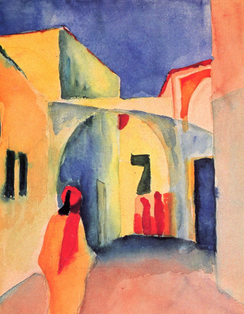 Blick in eine Gasse - August Macke